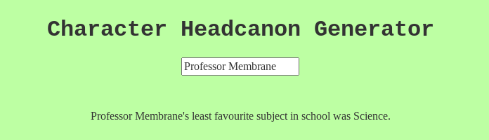 according 2 headcannon generator professor membrane h8s science